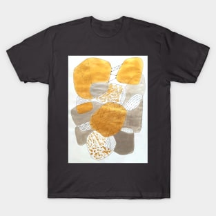 gold and silver abstract T-Shirt